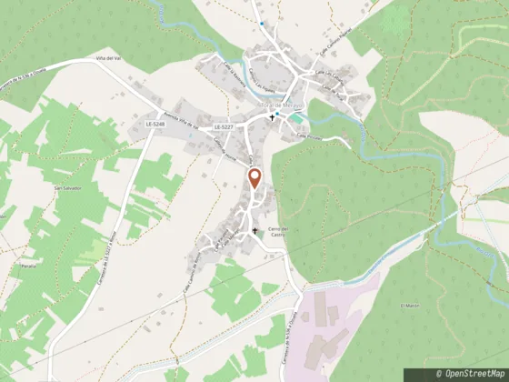 Mapa de Toral de Merayo con la ubicación de Casa Rural Miralmonte marcada